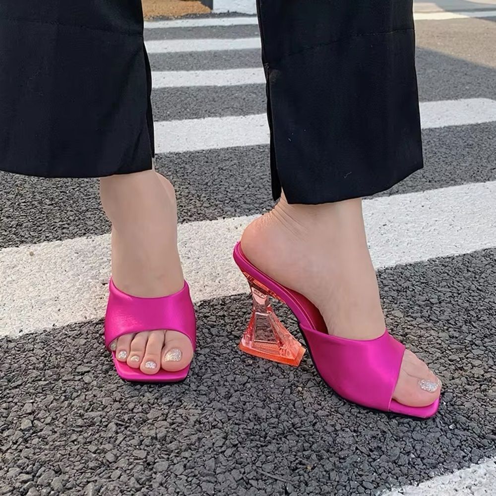 EUC Zara Pink Lucite Heels EU 38/7.5